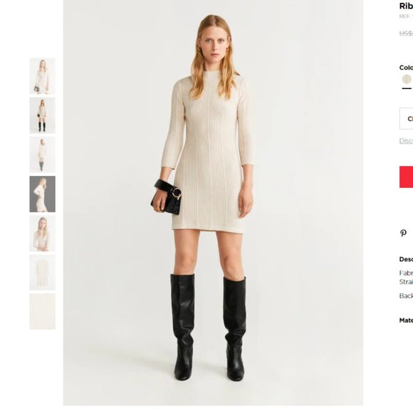Mango Dresses & Skirts - 🛍️ 3 for $12 // NWT MANGO Ribbed Jersey Dress Size 8